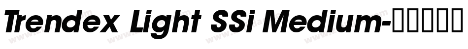 Trendex Light SSi Medium字体转换
